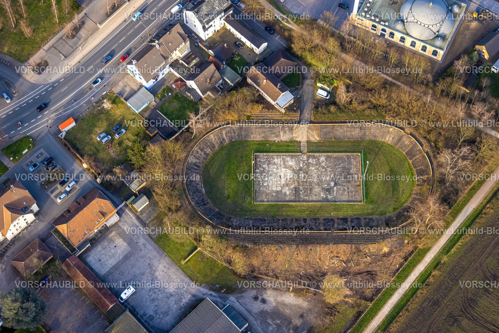 Hamm240305798 | Luftbild, altes Barbarastadion südlich der Dortmunder Straße, Stadtbezirk Herringen, Hamm, Ruhrgebiet, Nordrhein-Westfalen, Deutschland