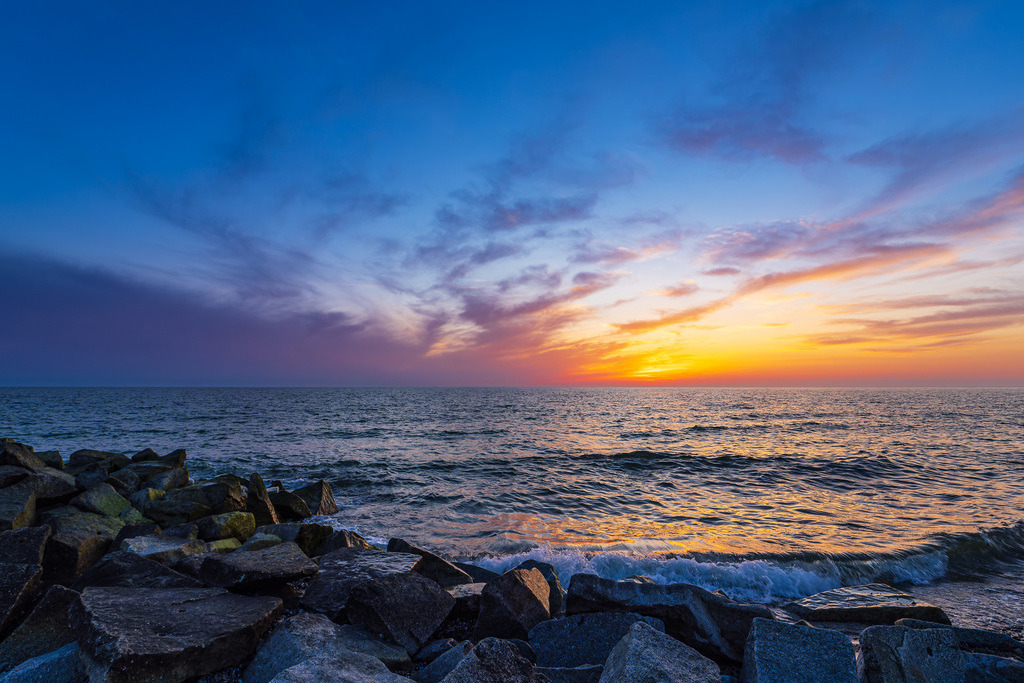 Sonnenuntergang am Strand von Kloster auf der Insel Hiddensee | Sonnenuntergang am Strand von Kloster auf der Insel Hiddensee.