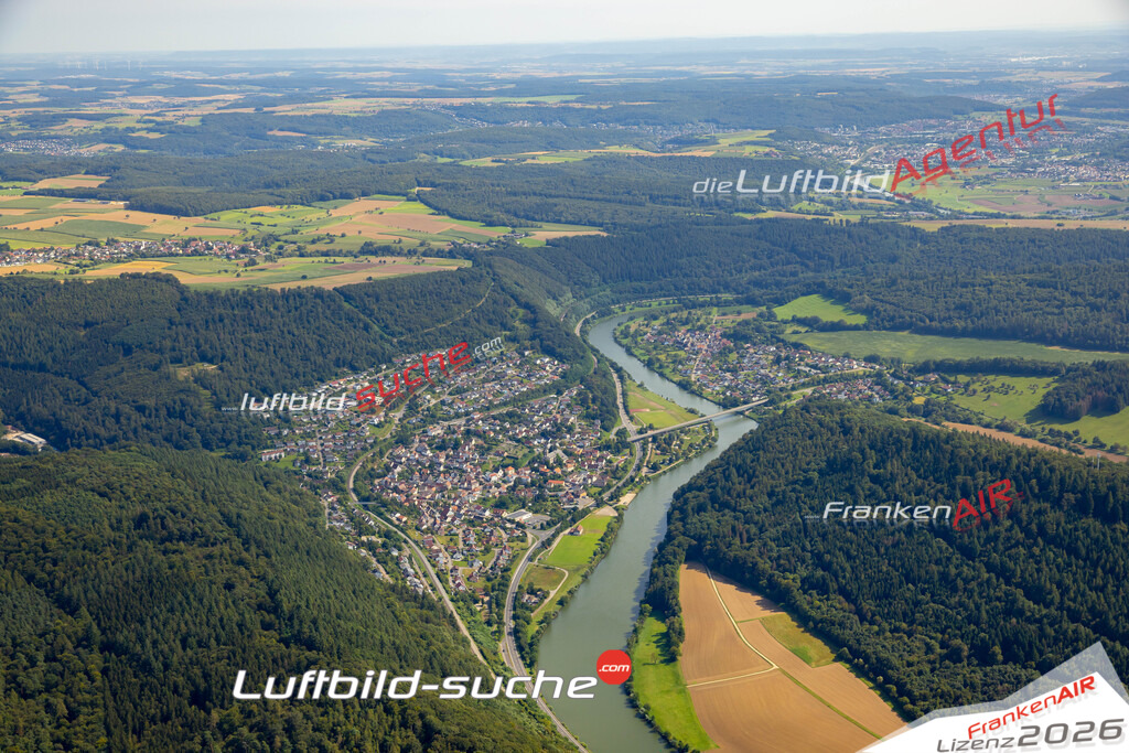 Das Luftbild zeigt :  Neckargerach - Die Luftaufnahme wurde 2024 vom UL-Flugzeug aus erstellt ( keine Drohne ) - Hochauflösende Luftaufnahme - Für grossformatige Ausdrucke geeignet. Die Geschenkidee !Mit Lizenz und Bildrechte bestellbar
