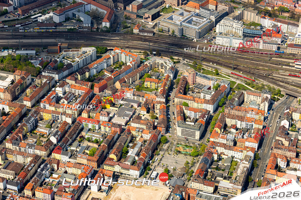 Das Luftbild zeigt Galgenhof Aufsessplatz Nürnberg - Die Luftaufnahme wurde 2023 vom UL-Flugzeug aus erstellt ( keine Drohne ) - Hochauflösende Luftaufnahme - Für grossformatige Ausdrucke geeignet. Die Geschenkidee !Mit Lizenz und Bildrechte bestellbar