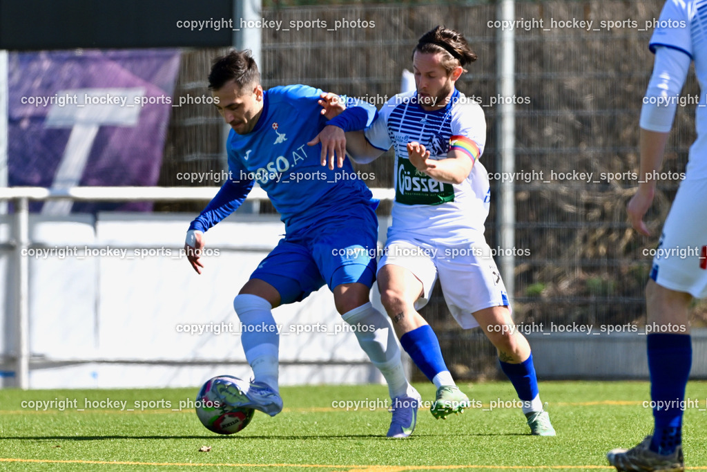 SAK vs. Dellach Gail | #10 Yosifov Svetlozar Angelov SAK, #23 Maximilian Wastian Dellach Gail, SAK vs. Dellach Gail, SAK vs. Dellach Gail am 22.03.2025 in Klagenfurt (Sportpark Welzenegg), Austria, (Photo by Bernd Stefan)