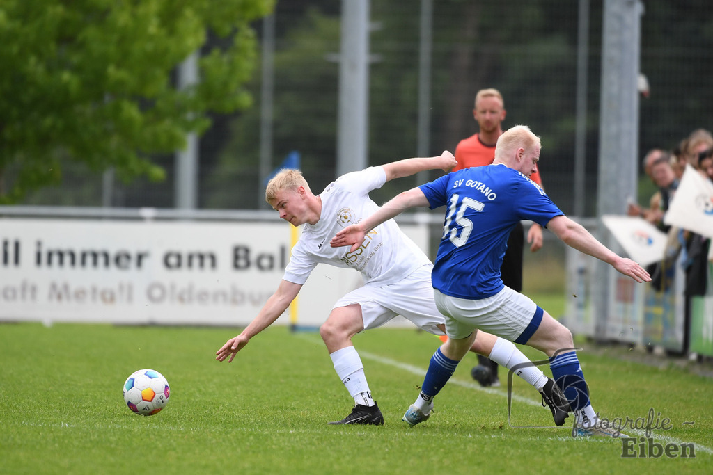 1. FC Nordenham-SV GOTANO | Kreispokal Finale Jade-Weser-Hunte 1. Mannschaften; 1.FC Nordenham (weiß)-SV GOTANO (blau) am 15.06.2025 in Rastede (Sportanlage Köttersweg), Photo: Philip Eiben 2025 - Realisiert mit Pictrs.com