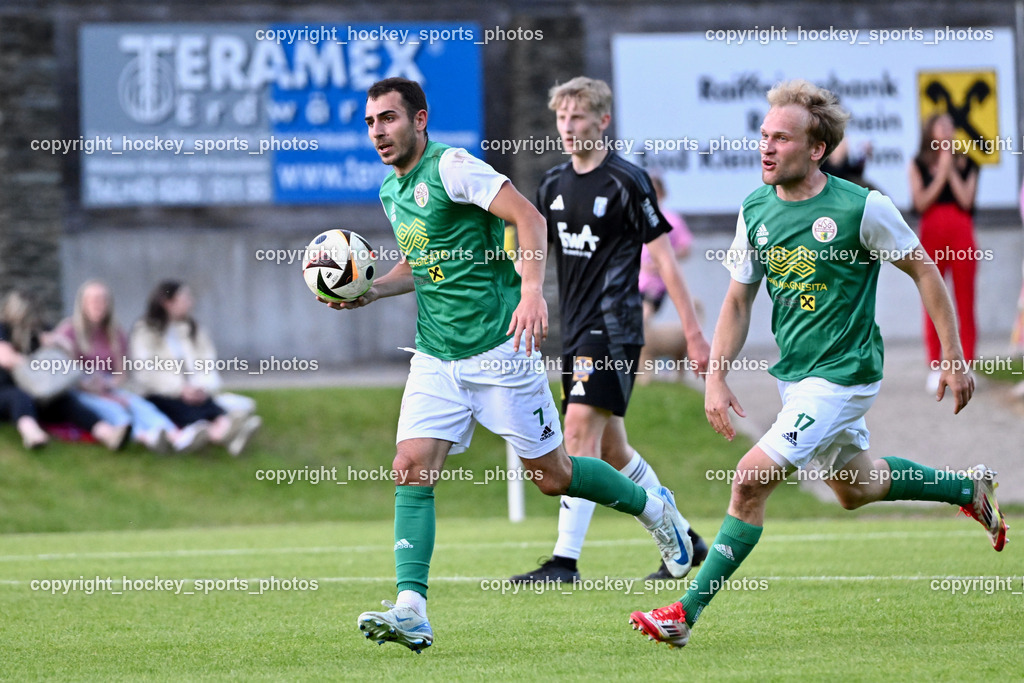 WSG Radenthein vs. URC Thal Assling | #7 Miljan Urosevic WSG Radenthein, #17 Manuel Josef Ambrosch WSG Radenthein, WSG Radenthein vs. URC Thal Assling, WSG Radenthein vs. URC Thal Assling am 30.05.2025 in Radenthein (Sportplatz Radenthein), Austria, (Photo by Bernd Stefan)