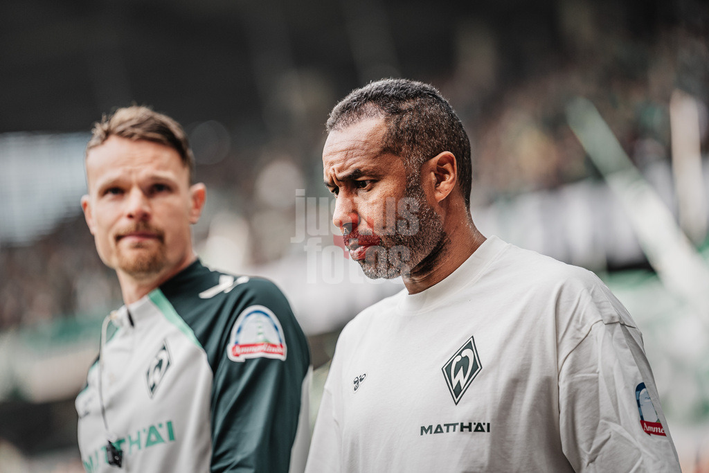 Fußball | Männer | Saison 2025/2026 | 1. Fußball-Bundesliga | 30. Spieltag | SV Werder Bremen vs. Hamburger SV | 18.04.2026 | Trainer Daniel Thioune (SV Werder Bremen)