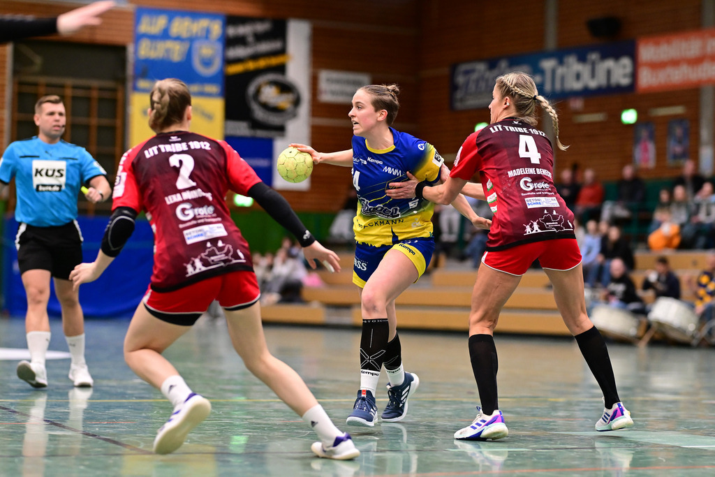 Handball I Frauen I Saison 2024-2025 I 3. Liga Staffel Nord I 11. Spieltag I Buxtehuder SV II - LIT Tribe 1912 | Der Sportfotograf. - Realisiert mit Pictrs.com