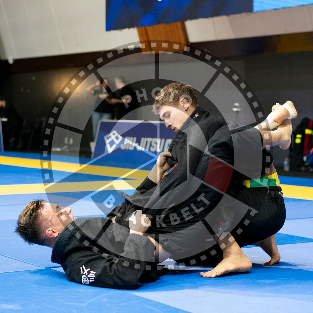 20240124PBB01392 | Fighters compete during the second day of the IBJJF European Championship in Paris, France, on January 24, 2024.