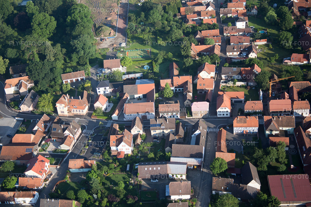 Aerial view: View of the town in the district Altenstadt in Wissembourg in the state Bas-Rhin, France.Photo: IMG_089937.jpg taken on 06/26/2016 by Werner Riehm/FLY-FOTO.comResolution of the original: 5472 x 3648 px