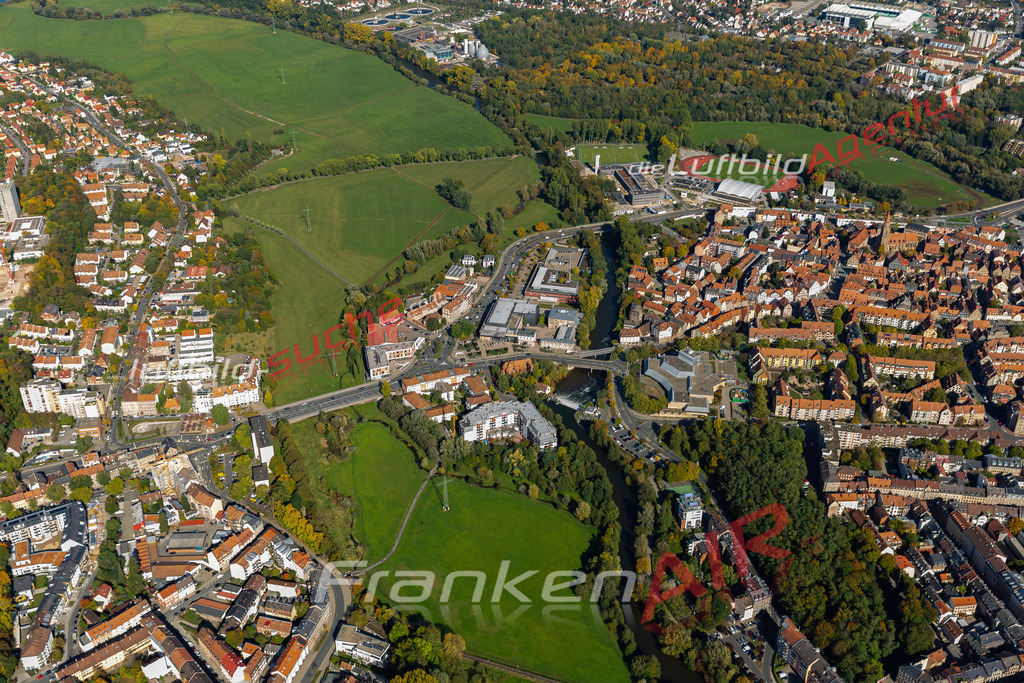 aktuelles Luftbild von  Fuerth - Luftaufnahme wurde 2019 von https://frankenair.de mittels Flugzeug (keine Drohne) erstellt.