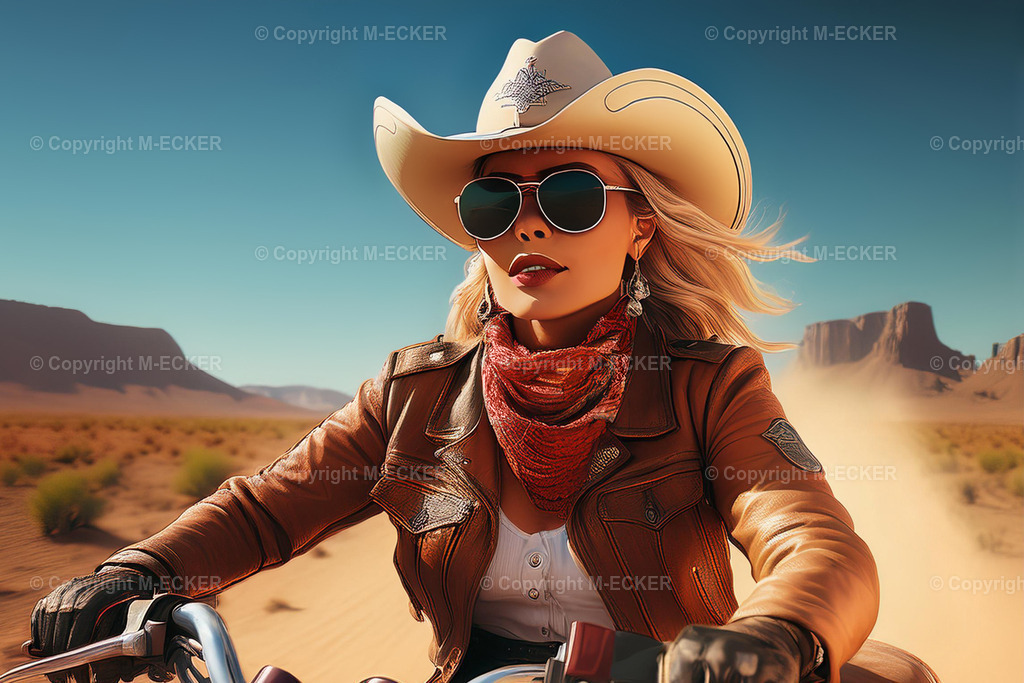 Cowboy Girl Motorrad 1f | Martin Ecker Fotograf Euratsfeld - Realisiert mit Pictrs.com