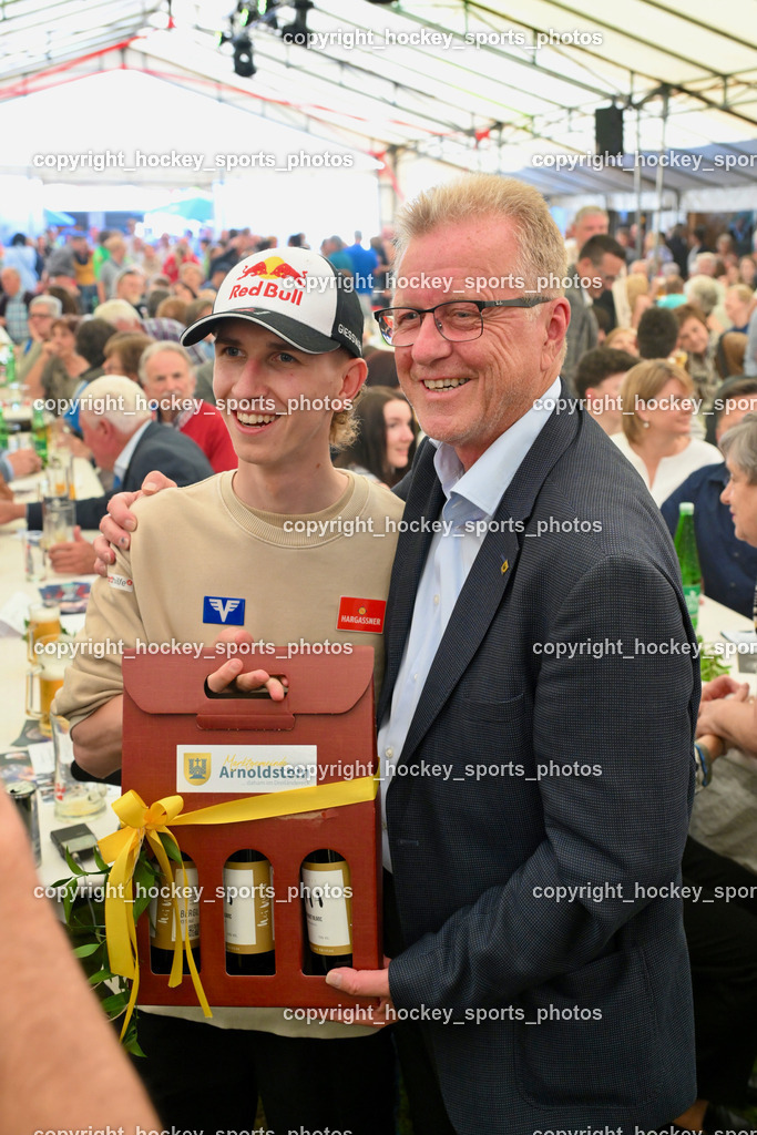 Empfang Daniel Tschofenig | Daniel Tschofenig, Bürgermeister Arnoldstein Reinhard Antolitsch, Empfang Daniel Tschofenig, Empfang Daniel Tschofenig am 10.05.2025 in Hohenthurn (Mehrzweckhaus Hohenthuurn), Austria, (Photo by Bernd Stefan)