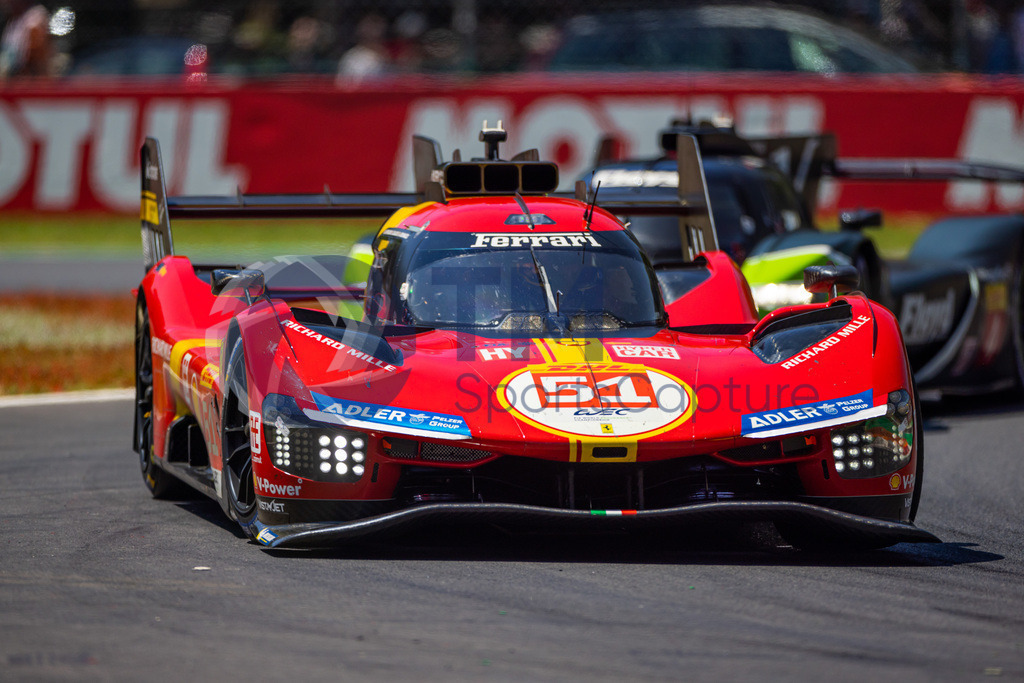 Trainproduction-20230709-0065 | MONZA,ITALY,09.Jul.23 - MOTORSPORTS - WEC, FIA World Endurance Championships, 6h of Monza, Autodromo Monza. Image shows Alessandro Pier Guidi (ITA), James Calado (GBR) and Antonio Giovinazzi (ITA/Ferrari AF Corse).  Photo: Trainproduction / Matthias Trinkl
