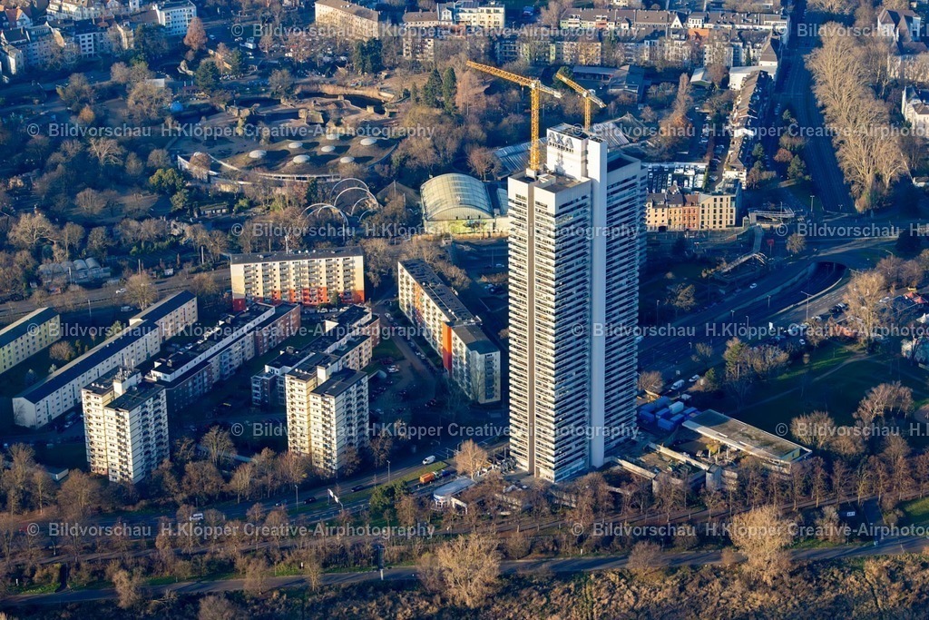 Luftbilder Köln Axa-7980 | Luftbildfotografie Umbau und Sanierung des Hochhaus- Gebäude "Colonia-Haus "in Köln im Bundesland Nordrhein-Westfalen, Deutschland - Realized with Pictrs.com