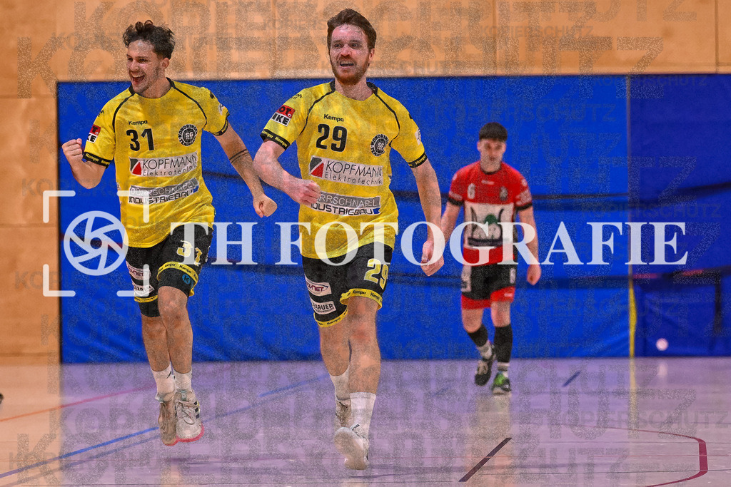 GER, SG Maulburg/Steinen - SG Koendringen/Teningen 2, Handball, Landesliga, 21. Spieltag, Saison 2023/2024, 23.03.2024 | Luca Bakhashwin (SG Koendringen/Teningen 2, #31), Jonas Rottler (SG Koendringen/Teningen 2, #29)

GER, SG Maulburg/Steinen - SG Koendringen/Teningen 2, Handball, Landesliga, 21. Spieltag, Saison 2023/2024, 23.03.2024

Foto: TH Fotografie/Thomas Hess