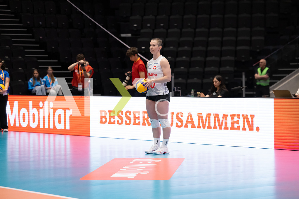 Georgia v Switzerland - CEV European League Women | KRIENS, SWITZERLAND - JUNE 12: ORIANE HÄMMERLI of Switzerland during the CEV European League match between Georgia and Switzerland at Pilatus Arena on June 12, 2026 in Kriens, Switzerland. - Realisiert mit Pictrs.com
