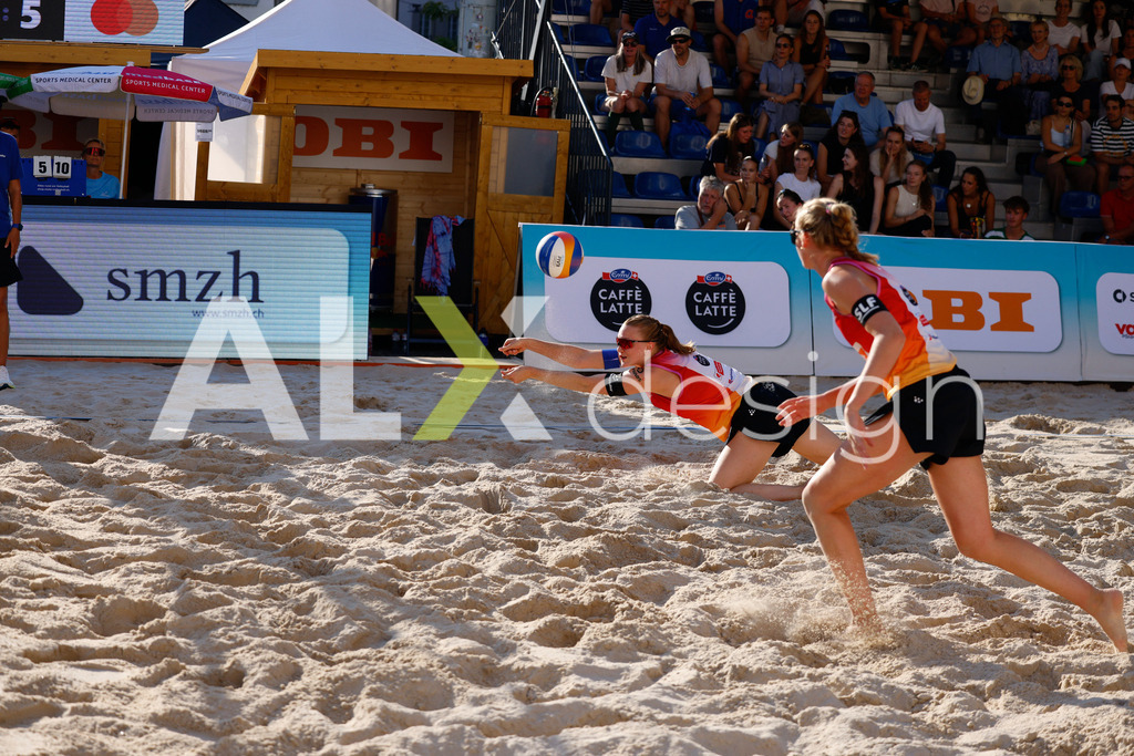 Obi BeachTour 2026 - Basel | BASEL, SWITZERLAND - JULY 17: MURIEL BOSSART (SUI) during the Obi BeachTour 2026 match between BOSSART / ABBÜHL (SUI) and KLUSER / SCHWAB (SUI) at Barfüsserplatz on July 17, 2026 in Basel, Switzerland. - Realisiert mit Pictrs.com