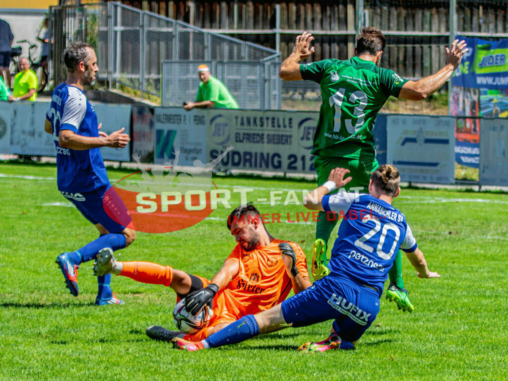 ASV Klagenfurt - Donau Klagenfurt | Aleksandar Petrovic (ASV Klagenfurt #20) Thomas Guggenberger (SV Donau Klagenfurt #13) Vladimir Kajkut (ASV Klagenfurt #1) Christian Prawda (ASV Klagenfurt #22) ; ASV Klagenfurt - Donau Klagenfurt am 31.07.2022 in Klagenfurt
(ASV Platz Annabichl), AUSTRIA, (Photo by Ernst Krawagner sport-fan.at) - Realisiert mit Pictrs.com