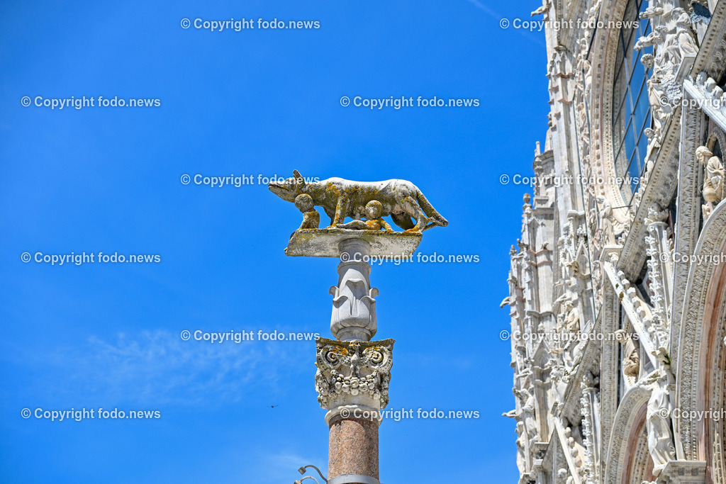 Italien_ Toscana_ Siena_ 27.05.2024-72 | 27.05.2024, Italien, ITA, Toskana, Siena im Bild Stadtansichten, Gebäude, Architektur, Touristen, Historisch, Souvenier, Piazza Del Campo, Dom von Siena


Siena ist Hauptstadt der Provinz Siena und gilt als eine der schönsten Städte der Toskana und Italiens. Die historische Altstadt gehört seit 1995 zum UNESCO-Welterbe. 

