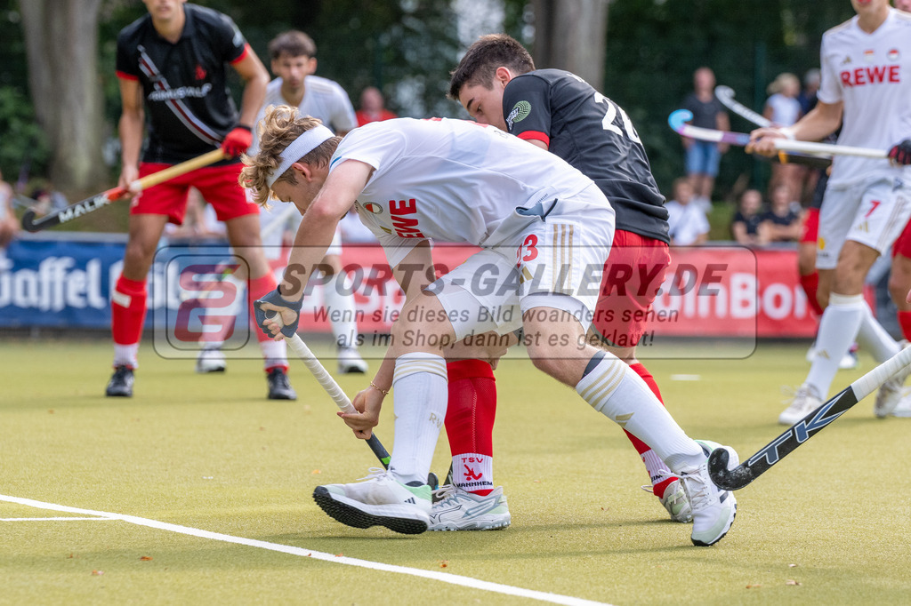 SFE_20230916_0025 | Hockey 1. Bundesliga Herren Rot-Weiss - TSV Mannheim am 16.09.2023 in Köln (KTHC Stadion Rot-Weiss Köln Tennis and Hockey Club), Photo: Stephan Fehrmann 2023 (Sports-Gallery),Thies Ole Prinz ( Rot-Weiss Köln #23 )