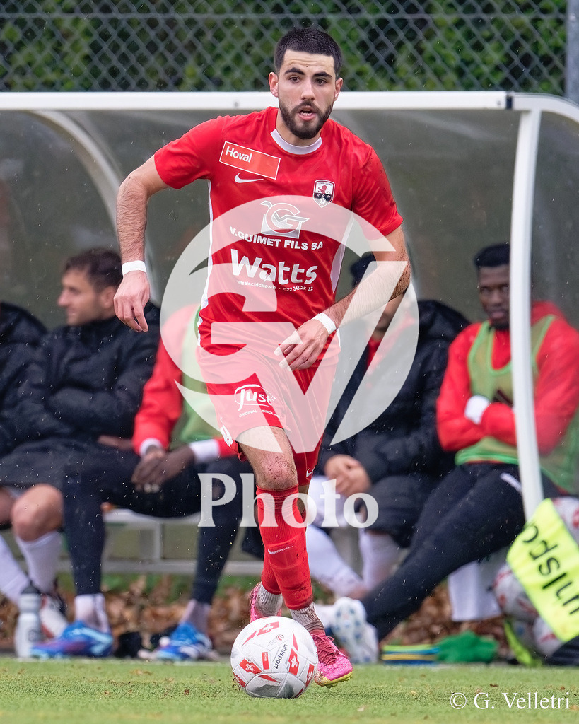 Promotion League - FC Grand-Saconnex - FC Breitenrain | Yannis Sghaier (11 FC Grand-Saconnex) en action (gros plan) durant le match de Promotion League entre FC Grand-Saconnex et FC Breitenrain au Stade du Blanché à Grand-Saconnex, Suisse