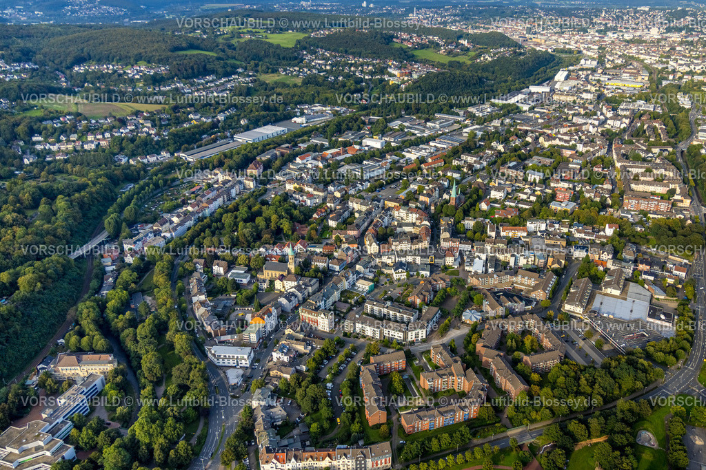 Hagen230903835 | Luftbild, Ortsansicht Ortsteil Haspe, kath. Kirche St. Bonifatius, Haspe, Hagen, Ruhrgebiet, Nordrhein-Westfalen, Deutschland