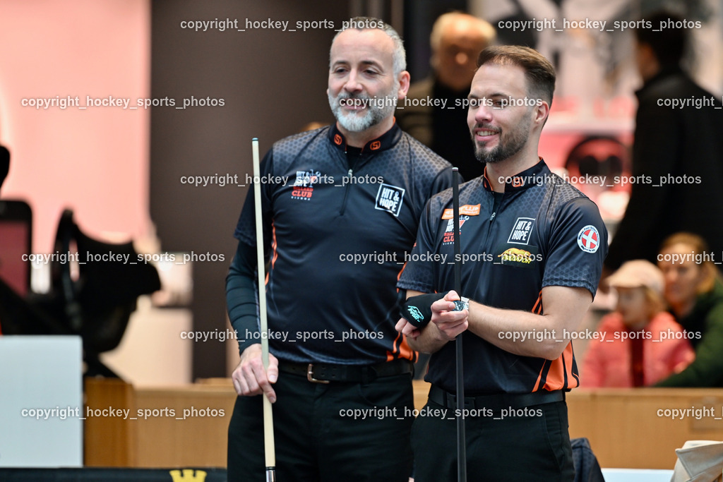 Pool Billard Bundesliga 2025 im ATRIO | MICHAEL MOSLER, Albin Ouschan, Pool Billard Bundesliga 2025 im ATRIO, Pool Billard Bundesliga 2025 im ATRIO am 29.03.2025 in Villach (Atrio), Austria, (Photo by Bernd Stefan)