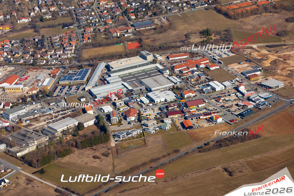 Das Luftbild der Stadt Neuenkirchen am Brand wurde 2019 vom Flugzeug heraus erstellt (keine Drohne) Aufnahmehöhe ca.400 Meter- hohe Auflösung- beste Druck-Qualität garantiert!