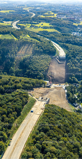 Luedenscheid230908037Rahmedebruecke | Luftbild, Abgerissene und gesprengte Talbrücke Rahmede der Autobahn A45, Baustelle für Neubau, Gevelndorf, Lüdenscheid, Sauerland, Nordrhein-Westfalen, Deutschland