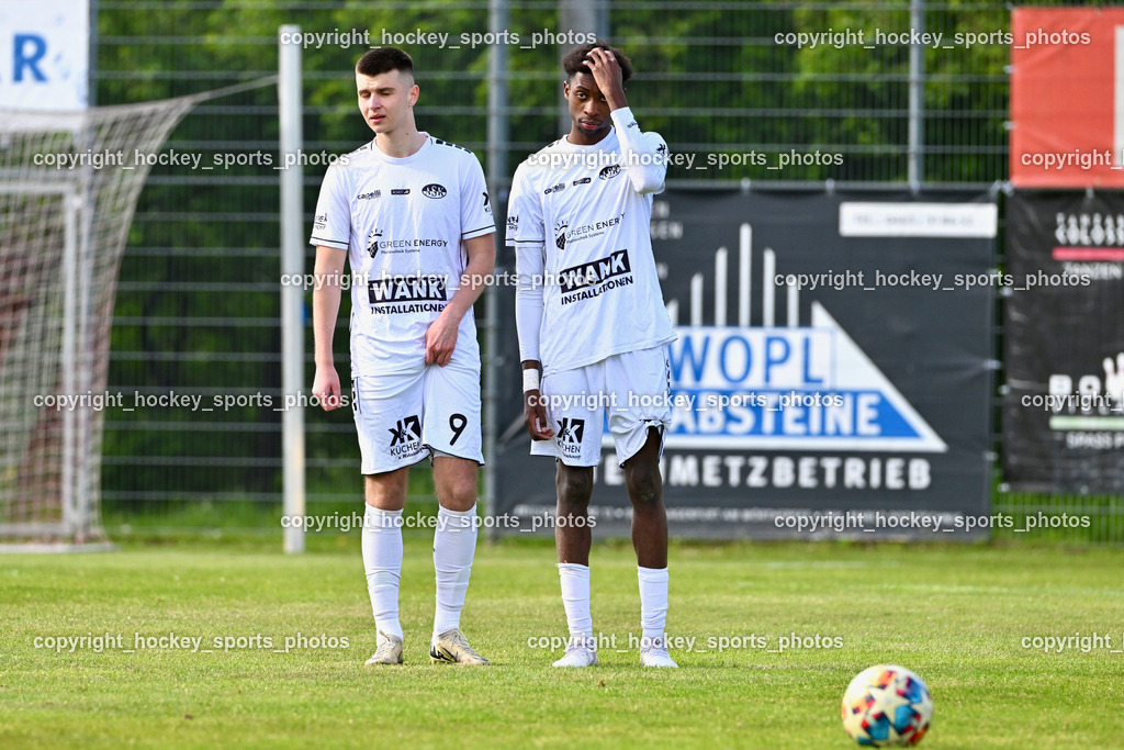 ASK Klagenfurt vs. SK Vorwärts Steyr 21.4.2024 | #16 Mersei Dieu Nsandi ASK Klagenfurt, #9 Denis Sinanovic ASK Klagenfurt, ASK Klagenfurt vs. SK Vorwärts Steyr 21.4.2024, ASK Klagenfurt vs. SK Vorwärts Steyr am 21.04.2024 in Klagenfurt (ASK Sportzentrum Fischl), Austria, (Photo by Bernd Stefan)