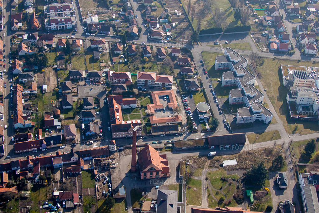 Luftbild: Ortsansicht in Bischwiller im Bundesland Bas-Rhin in Frankreich. Foto: IMG_62870.jpg vom 09.03.2014 durch Werner Riehm/FLY-FOTO.de