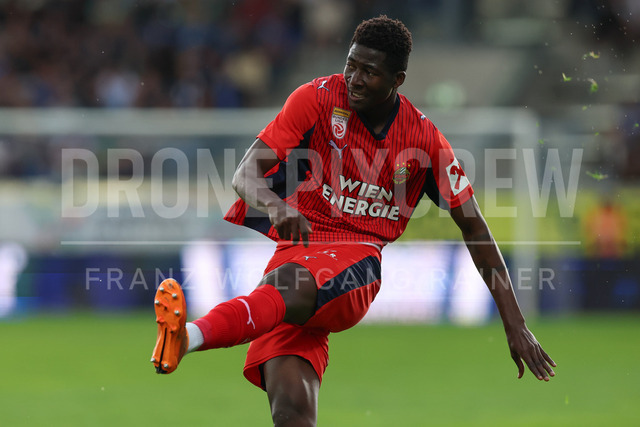 TSV Egger Glas Hartberg vs SK Rapid Wien – Championship Group    | Hartberg, Austria, 19.Apr.26 - SOCCER - ADMIRAL Bundesliga, TSV Egger Glas Hartberg vs SK Rapid Wien. The image shows Ange Ahoussou (SK Rapid Wien). 