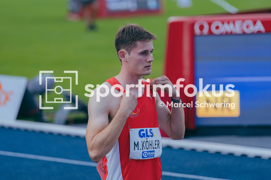 Deutsche Meisterschaften der Frauen und Männer 2026 | Maximilian Köhler, LG Region Karlsruhe, 400 Meter Hürden, Halbfinale, Deutsche Meisterschaften der Frauen und Männer 2026, Lohrheidestadion Bochum-Wattenscheid, 25.07.2026. Foto: Marcel Schwering / sportimfokus - Realisiert mit Pictrs.com