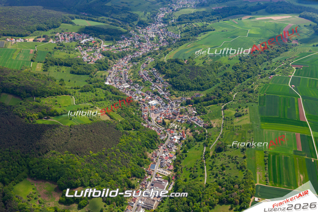 aktuelles Luftbild von  Leidersbach  - Luftaufnahme wurde 2019 von https://frankenair.de mittels Flugzeug (keine Drohne) erstellt.