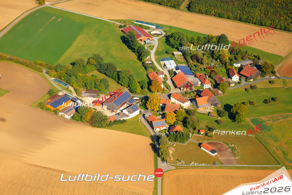 Die Luftaufnahme der Stadt Burgkunstadt wurde vom UL-Flugzeug heraus erstellt ( keine Drohne )- hohe Auflösung für beste Qualität