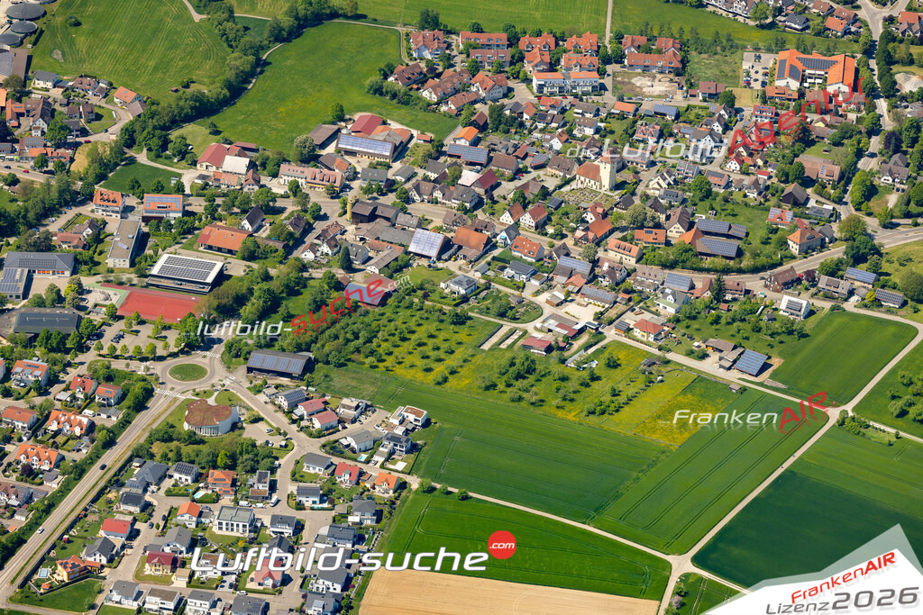 Luftaufnahme von Michelfeld - Die Luftaufnahme wurde 2025 vom UL-Flugzeug heraus erstellt ( keine Drohne ) - Hochauflösende Luftaufnahme - für professionelle Ausdrucke geeignet. Die Geschenkidee !Mit Lizenz und Bildrechte bestellbar