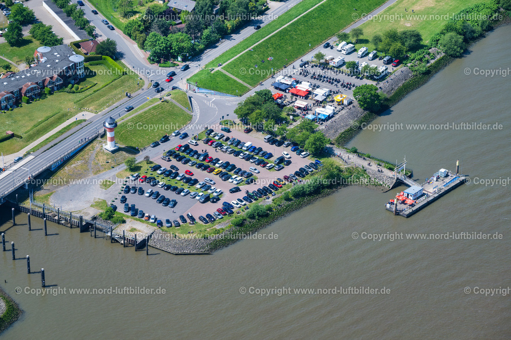 Lüheanleger_ELS_7456280523 | GRüNENDEICH 28.05.2023 Anleger Fähr- Schiff Lühe Schulau Fähre "Lühe Anleger" in Grünendeich im Bundesland Niedersachsen, Deutschland. Weiterführende Informationen bei: Lühe-Schulau Fähre,  Samtgemeinde Lühe. // Investor ferry ship Luhe Schulau Ferry "Luhe investors" in Gruenendeich in the state Lower Saxony, Germany. Further information at: Luehe-Schulau Faehre,  Samtgemeinde Luehe. Foto: Martin Elsen