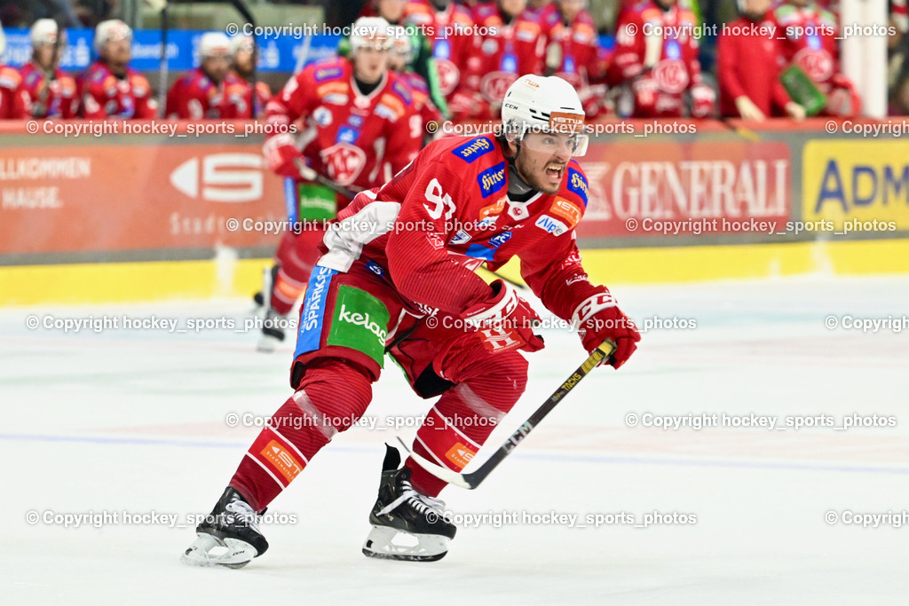 EC KAC vs. EC Red Bull Salzburb | #97 Hochegger Fabian EC KAC, EC KAC vs. EC Red Bull Salzburb, EC KAC vs. EC Red Bull Salzburb am 04.04.2025 in Klagenfurt (Heidi Horten Arena), Austria, (Photo by Bernd Stefan)
