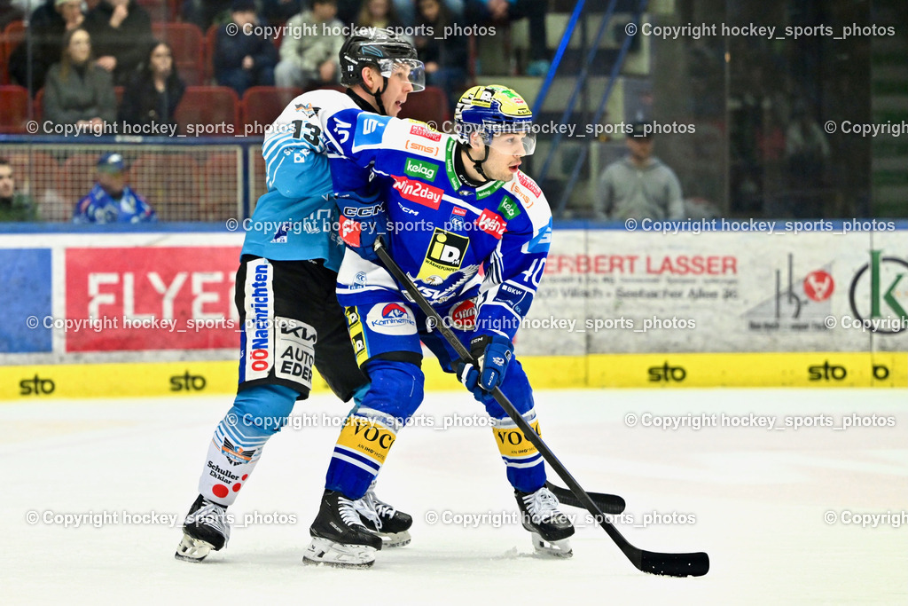 EC IDM WÄRMEPUMPEN VSV vs. Steinbach Black Wings Linz | #13 Gerd Kragl Black Wings Linz, #40 Elias Wallenta EC VSV, EC IDM WÄRMEPUMPEN VSV vs. Steinbach Black Wings Linz, EC IDM WÄRMEPUMPEN VSV vs. Steinbach Black Wings Linz am 04.03.2026 in Villach (Stadthalle Villach), Austria, (Photo by Bernd Stefan)