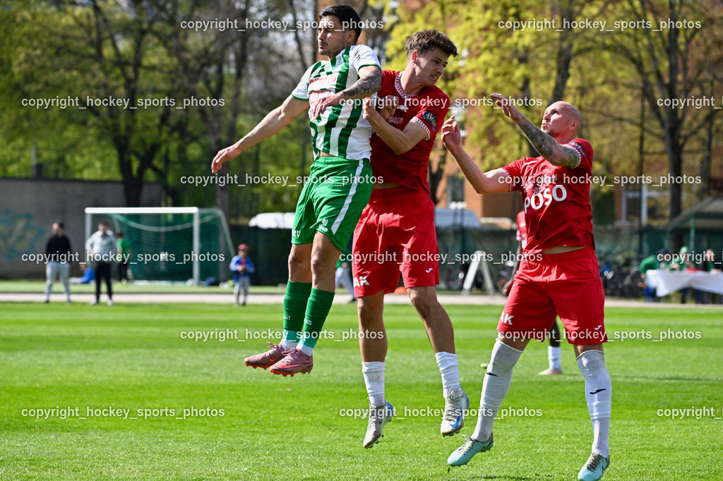 SV Donau Klagenfurt vs. SAK | #49 Damjan Jovanovic SV Donau,  #21 Zan Benedicic SAK, #11 Luka Jerin SAK, SV Donau Klagenfurt vs. SAK, SV Donau Klagenfurt vs. SAK am 11.04.2026 in Klagenfurt (Sportplat Donau ), Austria, (Photo by Bernd Stefan)