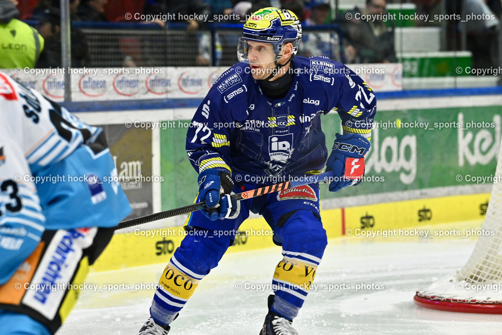 EC IDM WÄRMEPUMPEN VSV vs. Steinbach Black Wings Linz | #72 John Hughes EC VSV, EC IDM WÄRMEPUMPEN VSV vs. Steinbach Black Wings Linz, EC IDM WÄRMEPUMPEN VSV vs. Steinbach Black Wings Linz am 28.11.2025 in Villach (Stadthalle Villach), Austria, (Photo by Bernd Stefan)