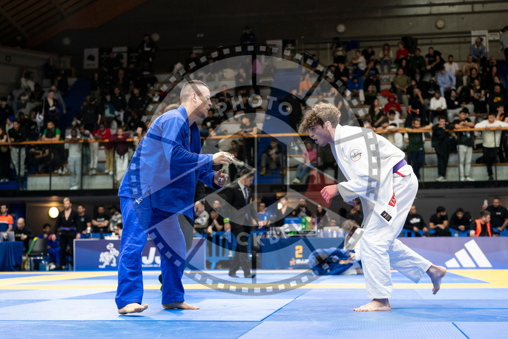 20240123PBB01808 | Fighters compete during the second day of the IBJJF European Championship in Paris, France, on January 23, 2024.