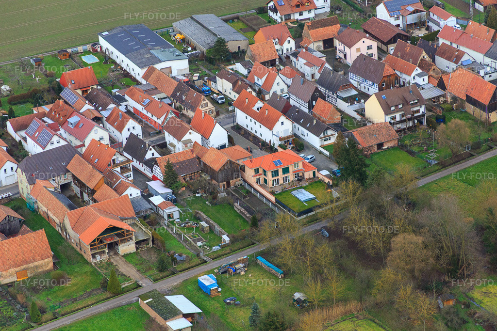 Luftbild: Hintergraben in Kandel im Bundesland Rheinland-Pfalz in Deutschland. Foto: IMG_085904.jpg vom 08.01.2016 durch Werner Riehm/FLY-FOTO.de