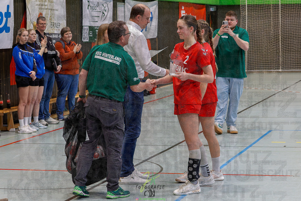 Hessenmeisterschaft wJC - Finale; HSG Kleenheim - HSG Weiterstadt/ Braunsh.Worf. | Hessenmeisterschaft wJC - Finale; HSG Kleenheim - HSG Weiterstadt/ Braunsh.Worf. am 22.03.2025 in Biedenkopf (Sporthalle Lahntalschule)Photo © 2025 - Jörg Heinrich - Realisiert mit Pictrs.com