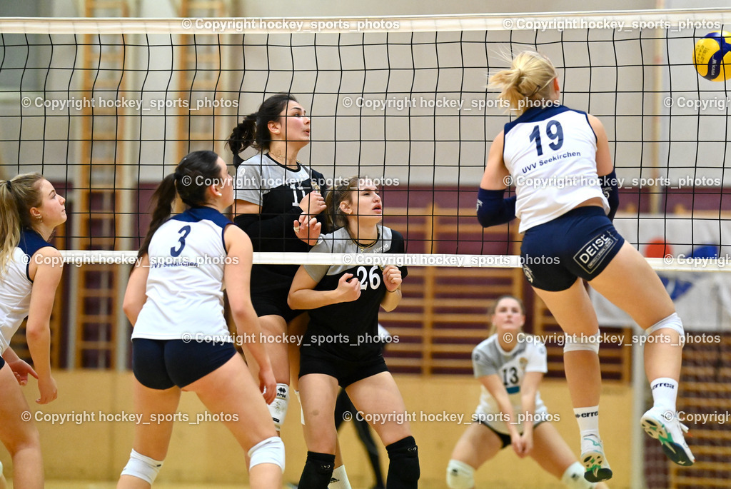 ASKÖ Volley Eagles vs. UVV Seekirchen 10.12.2022 | #11 PRANJIC Ana, #26 KUVEK Iva, #3 DEISL Sophia Katharina, #19 MADL Anna
