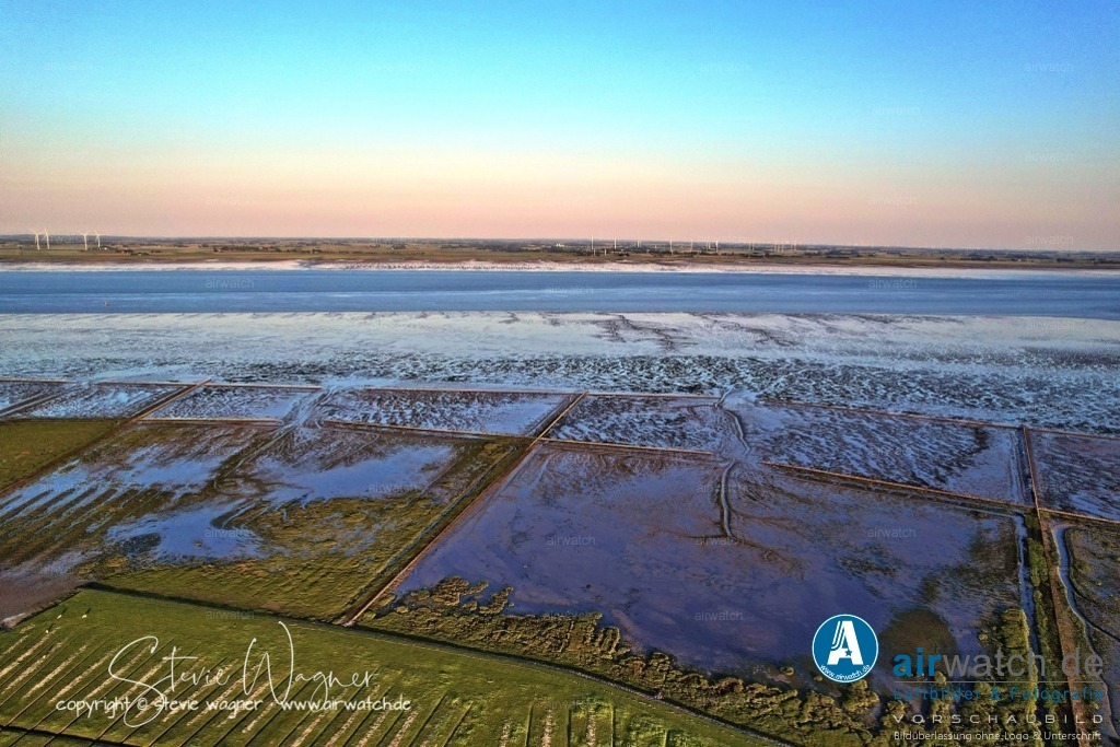 Luftbild Nordstrand, Suederhafen, An de Wehl, Evensbüller Chaussee, Husumer Bucht | Luftbild Nordstrand, Suederhafen, An de Wehl, Evensbüller Chaussee, Husumer Bucht