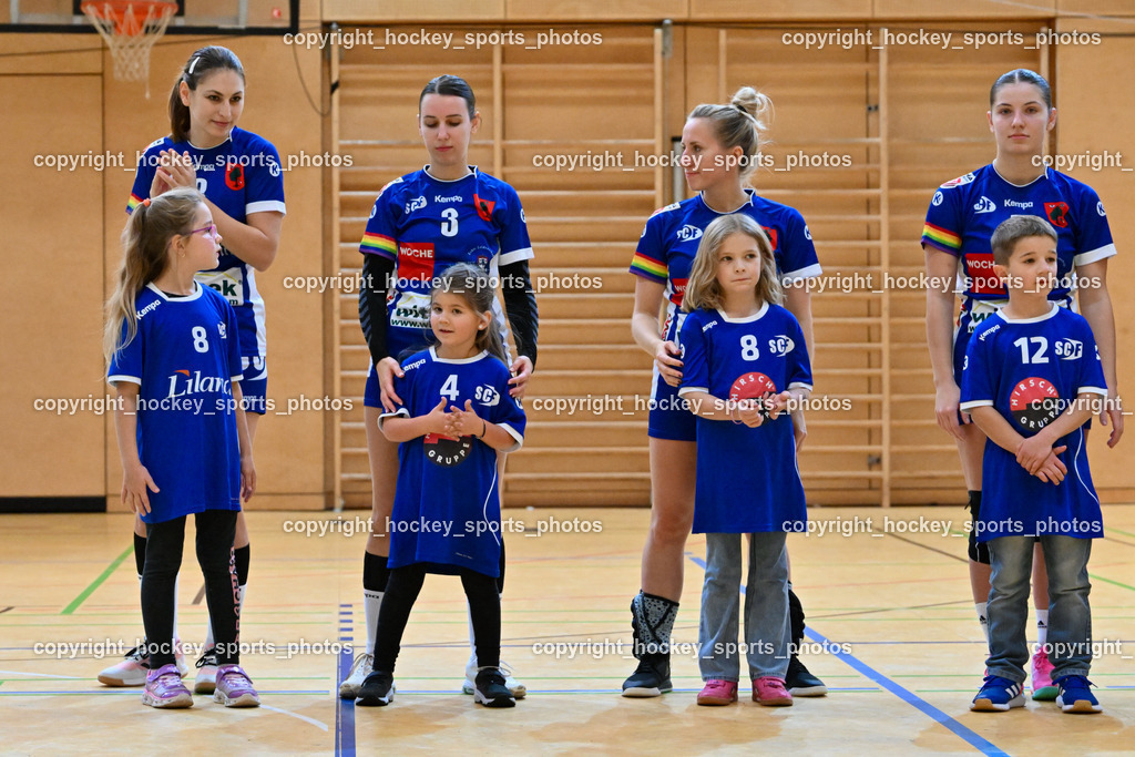SC Ferlach Damen vs. Hypo Niederösterreich 18.11.2023 | #8 FRITZ Katharina, #3 BUCHBAUER Anna-Maria, #77 Jesenko Hannah, #7 ROSICKY Hanna