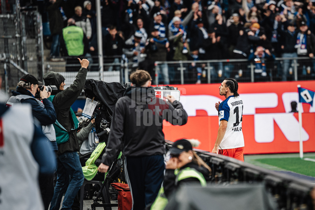 Fußball | Männer | Saison 2025/2026 | 1. Fußball-Bundesliga | 6. Spieltag | Hamburger SV vs. 1. FSV Mainz 05 | 05.10.2025 | Torjubel von Rayan Philippe (#14, HSV)