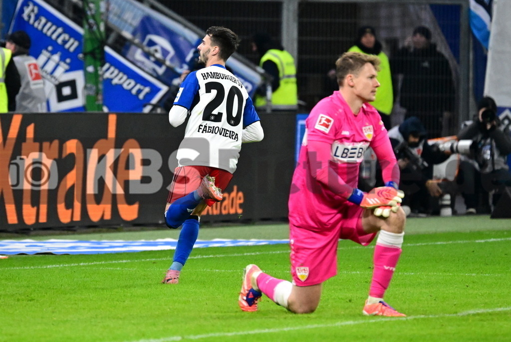 KBS Picture_HSV-Stuttgart_018 | HSV Torjubel zum 2:1 Torschuetze ist Ferreira Vieira Fabio (HSV) vorne Nuebel Alexander (VfB Stuttgart) ,Sportplatz :  Volksparkstadion, - Realisiert mit Pictrs.com