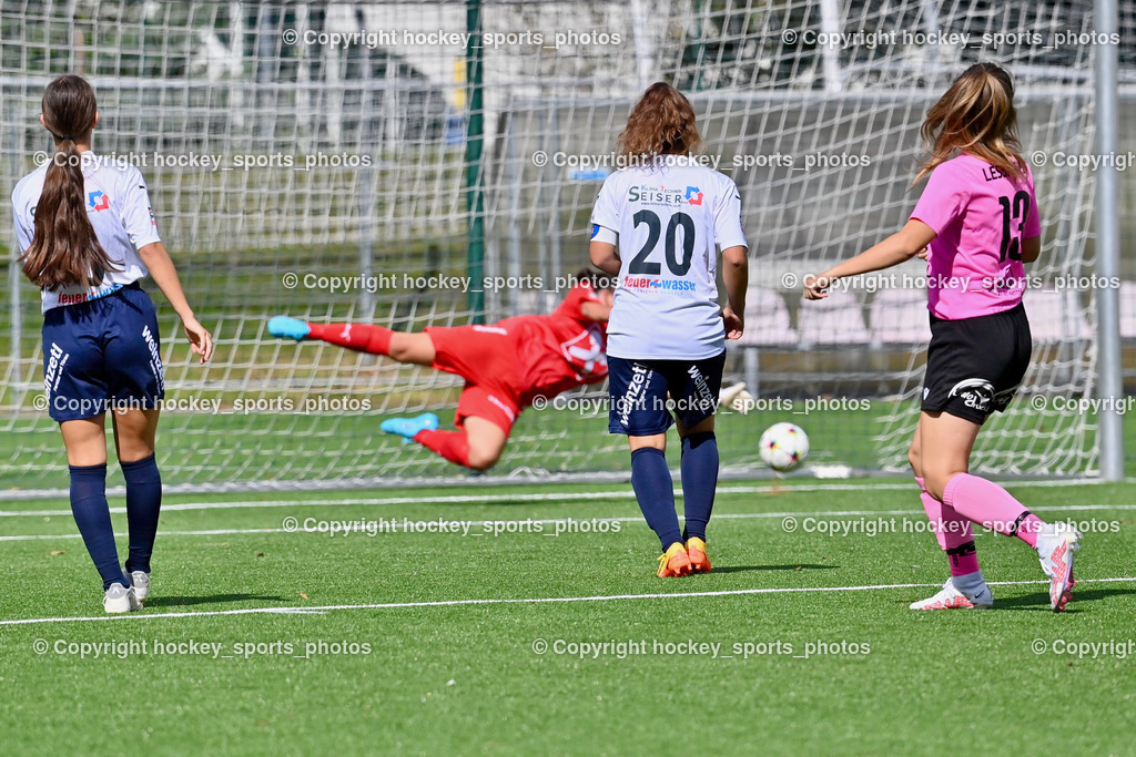 Liwodruck Carinthians Hornets vs. SV Weikersdorf 11.9.2022 | #20 Theresa Kindlmayr, #13 Marie Lessacher, Tor Carinthians Hornets