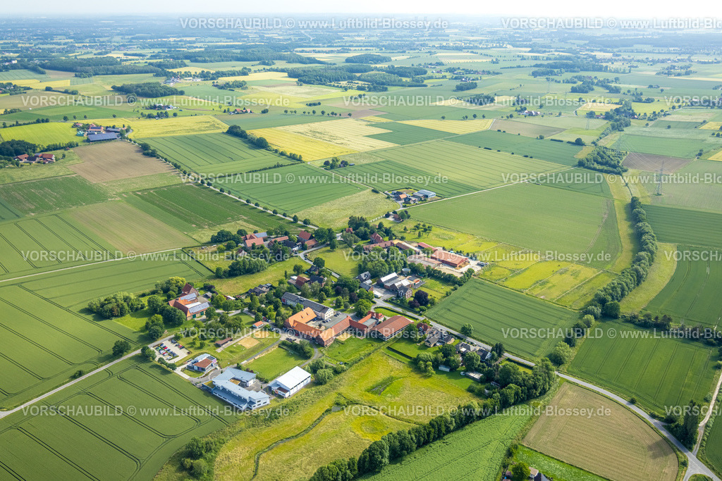 Hamm220602110 | Luftbild, Strüverhof Einrichtung Kinder- und Jugendhilfe, Hermann Ostermann Pferdezucht, Schule Am Adelwald, Rhynern, Hamm, Ruhrgebiet, Nordrhein-Westfalen, Deutschland