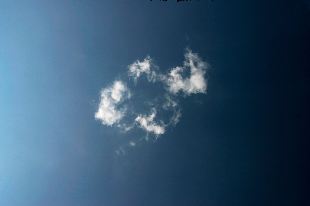 WolkenWort 43_wolkenlos | Wolkenwort # 43
Wolke loest sich auf. Himmel über Lago die Vogorno, September 2004.
Bild steht für Zen Meditation.
Fotoausstellung WOLKENWORTE, Oberbank Salzburg, Alter Markt 4, 30.5.-30.6.2006. Eine veranstaltung der Europagesellschaft, Salzburg